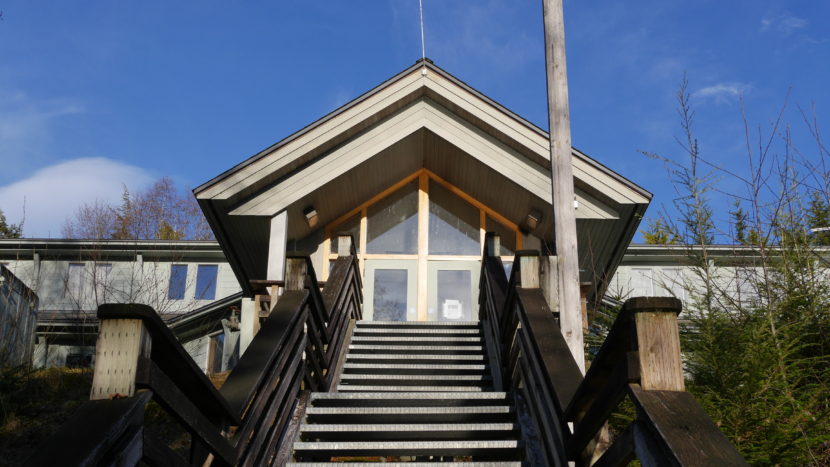 The entrance to the Tenakee Springs School building.