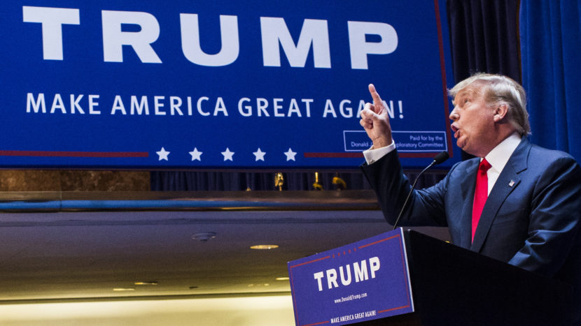 Donald Trump announces his candidacy for president at Trump Tower on June 16, 2015 in New York City. Christopher Gregory/Getty Images