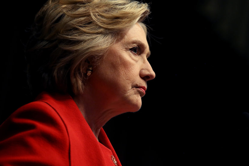 Hillary Clinton speaks during the National Action Network's 25th Anniversary Convention on April 13, 2016, in New York City. Justin Sullivan/Getty Images