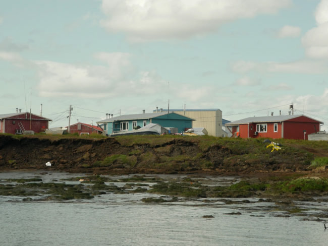 The village of Newtok in western Alaska, in August 2016. (Photo by Eric Keto/Alaska's Energy Desk)
