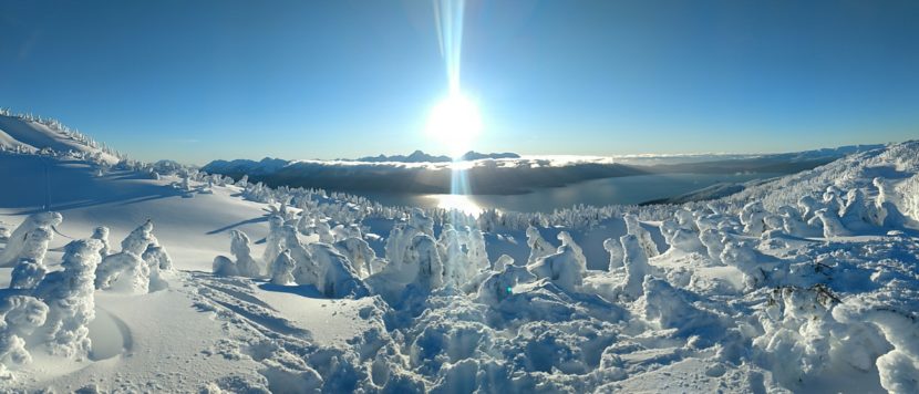 The view from Pittman's Ridge on Douglas Island looking southwest toward Admiralty Island on Dec. 23, 2016. (Photo by Mikko Wilson)