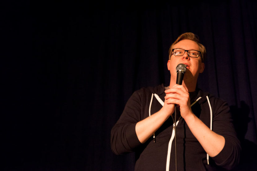 Corin Hughes-Skandijs is CBS's emcee. (Photo by Rashah McChesney/KTOO)