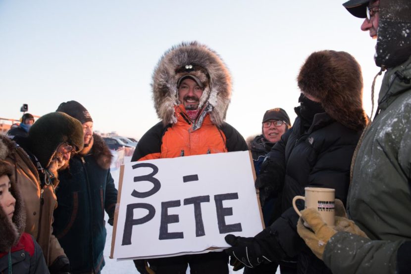Pete Kaiser won his third consecutive Kuskokwim 300 Sunday morning.