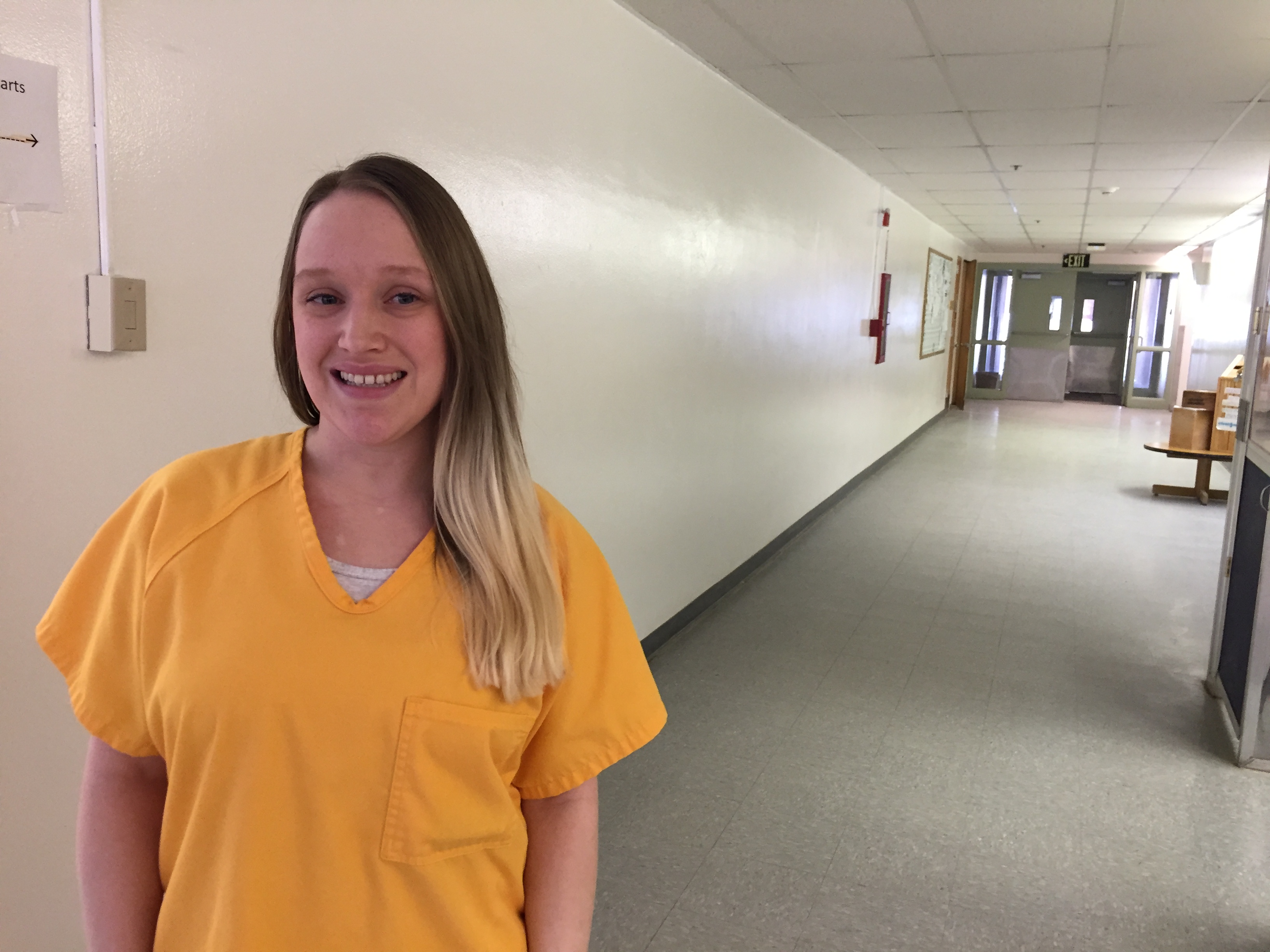 Sadie Douglas is an inmate at Hiland Correctional Center and is participating in the new Vivitrol treatment program. (Photo by Anne Hillman/Alaska Public Media)