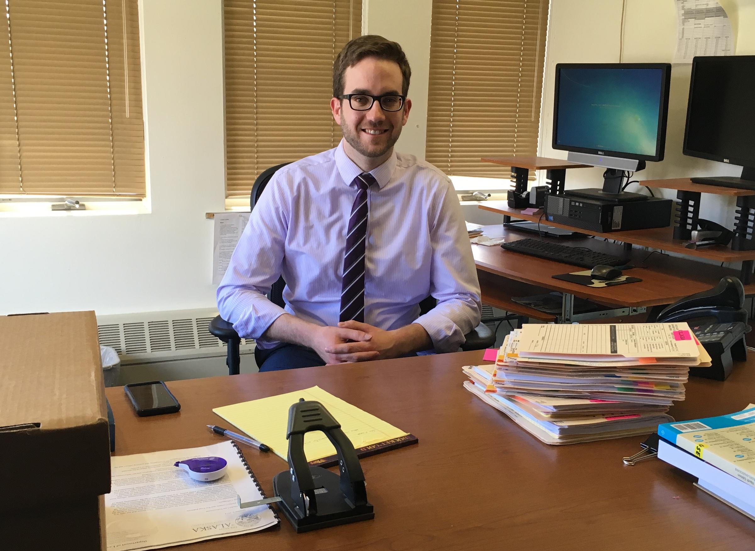 New Dillingham Assistant District Attorney Dan Doty is taking over the caseload from Pamela Dale, and he and his wife plan to make the move to town next month. (Photo by KDLG)