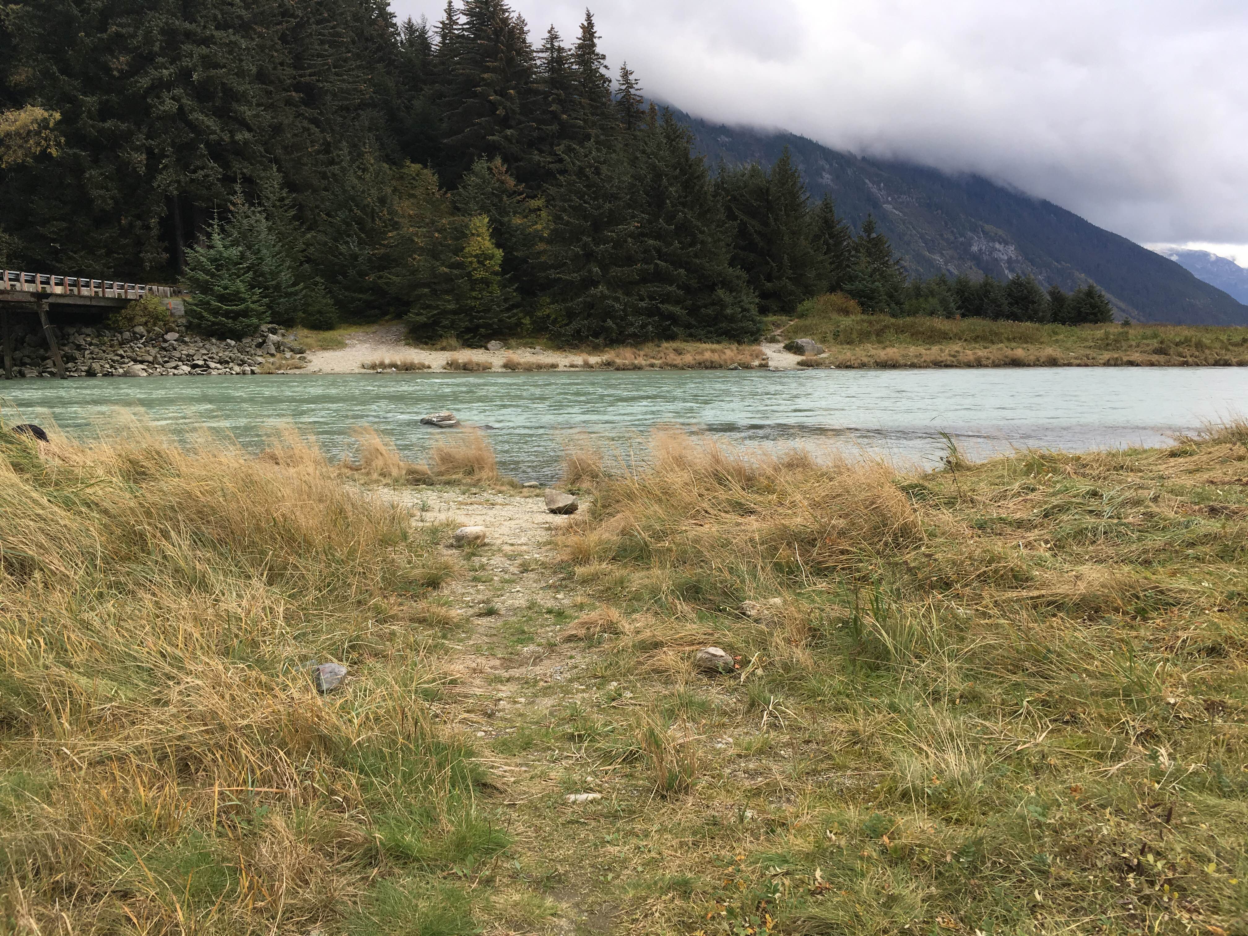 Fishermen will still be able to drive vehicles to the spot on the Chilkoot River during the hooligan run. (Photo by Abbey Collins/KHNS)