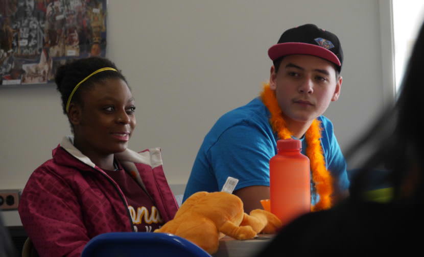 Hoonah high school students participate in a special training focusing on happiness in January 2017. (Photo by Quinton Chandler/KTOO)