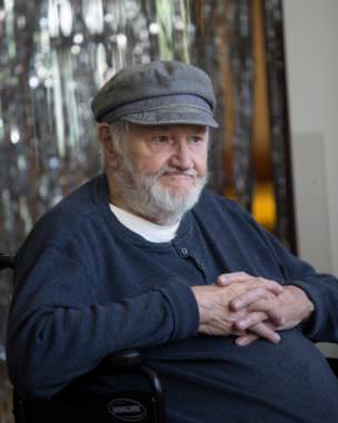 Longtime Juneau resident and painter Herb Bonnett attends the Juneau Pioneer Home's senior prom on June 22, 2017. He died Monday, Aug. 14, 2017.