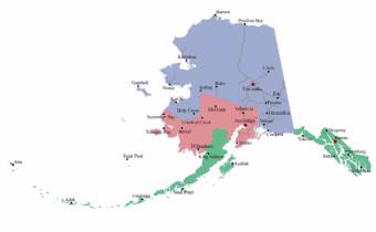 The state Transportation Department has three regions. Southcoast is shown in green. (Map courtesy Department of Transportation)