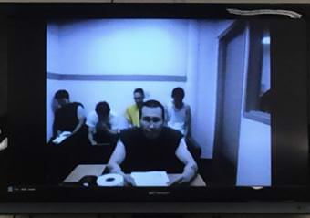Jason Joseph Lupie, 39, attends his arraignment July 31, 2017 via video conferencing. (Photo by Anna Rose MacArthur/KYUK) CREDIT ANNA ROSE MACARTHUR / KYUK