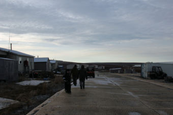 So far, the village has managed to piece together funding for a handful of houses and a rock quarry at the new site. (Photo by Rachel Waldholz/Alaska's Energy Desk)