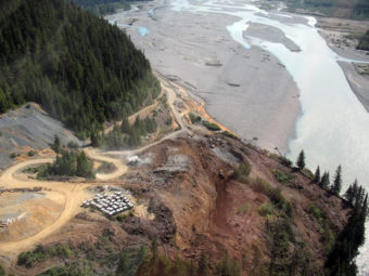 Aerial view of the Tulsequah mining area.