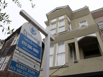 A "for sale" sign in San Francisco last summer. Justin Sullivan/Getty Images