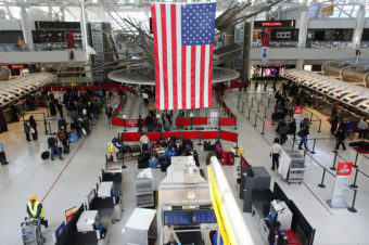 People wait in a security line at John F. Kennedy Airport on February 28, 2013 in New York City. Spencer Platt/Getty Images
