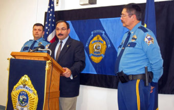 Joe Masters (center), Keith Mallard (Left), Gary Folger (Right). Photo by Ellen Lockyer, KSKA – Anchorage