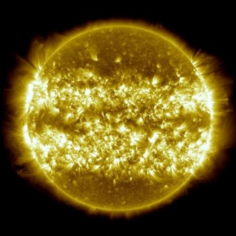 This is a composite of 25 separate images spanning the period from April 16, 2012, to April 15, 2013. In a video, NASA has also collected three years' worth of such images and set them in a new video.