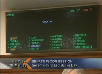 Roll call at Thursdays Senate Floor session