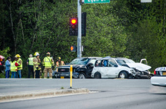 Three people were taken to the hospital for treatment of non life-threatening injuries.