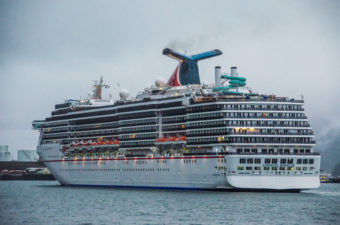 The Carnival Miracle arrived in Juneau early this morning.