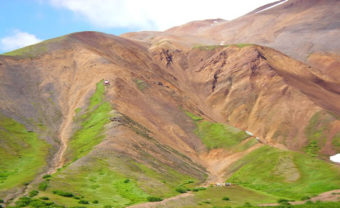 Bee Creek site near the Chigniks, one of three sites on BBNC land Millrock will explore for gold and copper deposit. Credit Millrock Resources, Inc