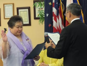 Jenny Strickler is the first Honorary Consul of the Philippines to Alaska. She was sworn in by Marciano Paynor, Consul General of San Francisco.