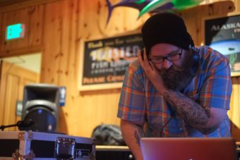 DJ Taco Todd spins as Alaskan Scorcher at the Twisted Fish during Fish Fest July 3rd, 2013. (Photo: Annie Bartholomew)