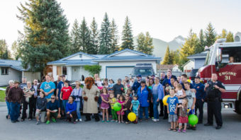 Dozens of people turned out at the block party near Aspen street