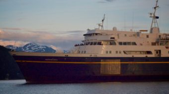 Matanuska ferry coming into Auke Bay