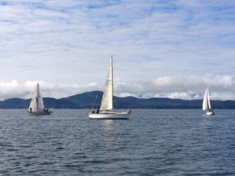 The third day of the Labor Day Regatta went from Taku Harbor to Sheep Creek. (Photo by Lisa Phu/KTOO)