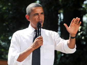 September 2010: President Obama at an event in Falls Church, Va., where he answered questions about his health care plan. Dennis Brack/pool/Getty Images