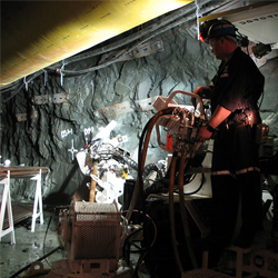 Mine drilling at Niblack
