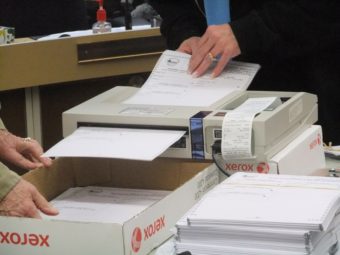 ballot in machine