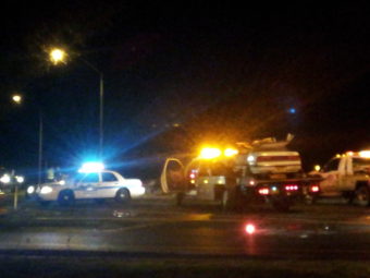 At least three vehicles were involved. (Photo by Heather Bryant/KTOO)