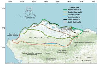USGS assessment of shale in Alaska. Fracking is the common method of accessing oil and natural gas in shale. (Figure from USGS)