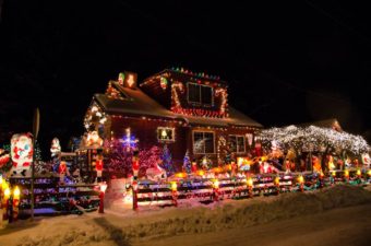 Downtown Juneau Christmas Lights. (Photo by Heather Bryant/KTOO)