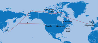Arctic Fibre's existing and planned network.