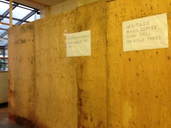 Heritage Coffee construction at Foodland IGA