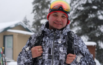 Sonny Pitmans enjoys the song "Tin Man" by Future Islands when he snowboards. Photo by Annie Bartholomew/KTOO