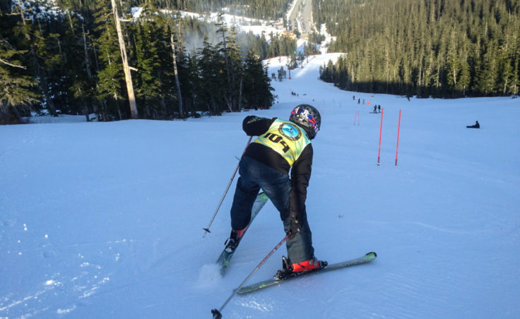 Arvid Bush, age 9, on the race course. (Photo courtesy John Bush)