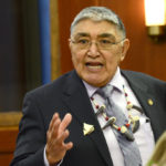 Rep. Benjamin Nageak speaks on the House floor, Jan. 21, 2014. (Photo by Skip Gray/Gavel Alaska)