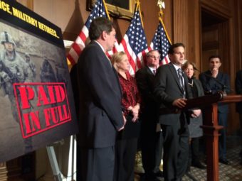A Tuesday press conference on the cost of living allowance. (Photo by Liz Ruskin/APRN)