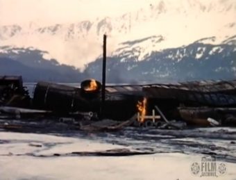 A still from one of the videos of the aftermath of the 1964 earthquake. (UAF)