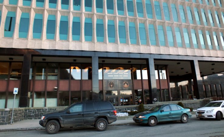 Robert Boochever U.S. Courthouse is located on the ninth floor of the Hurff Ackerman Saunders Federal Building in Juneau. (Photo by Matt Miller/KTOO)