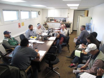 Kuskowkwim Working Group Members, managers, and the public meet to discuss salmon conservation. (Photo by Ben Matheson/KYUK)