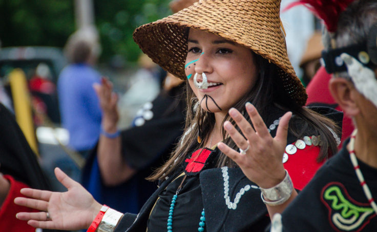 Grand Entrance to Celebration. (Photo by Heather Bryant/KTOO)