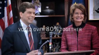 Still from Mark Begich's "Great Team" ad.