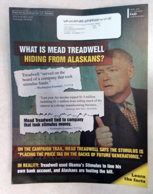 Sullivan's mailers are being delivered in Juneau.