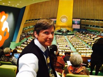 Tlingit-Haida Central Council's Will Micklin attends the United Nation's World Conference on Indigenous Peoples Sept. 22, 2014..