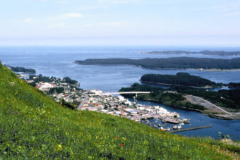 A view of Kodiak from Pillar Mountain. (Creative Commons photo by Wanetta Ayers)
