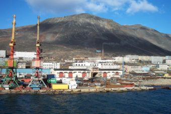 View of Provideniya from Komsomolskaya Bay. (Public Domain photo)